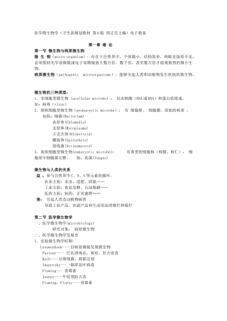 医学微生物学（卫生部规划教材第6版）电子教案