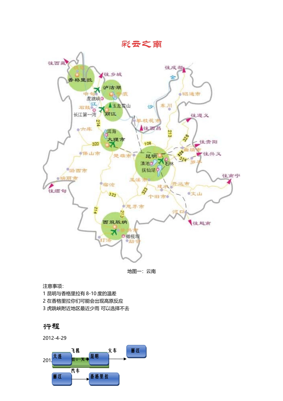 云南旅游攻略详细版_第1页