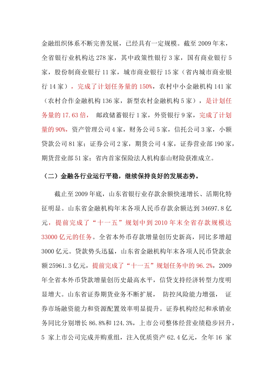 金融业发展十二五规划征求意见稿_第2页