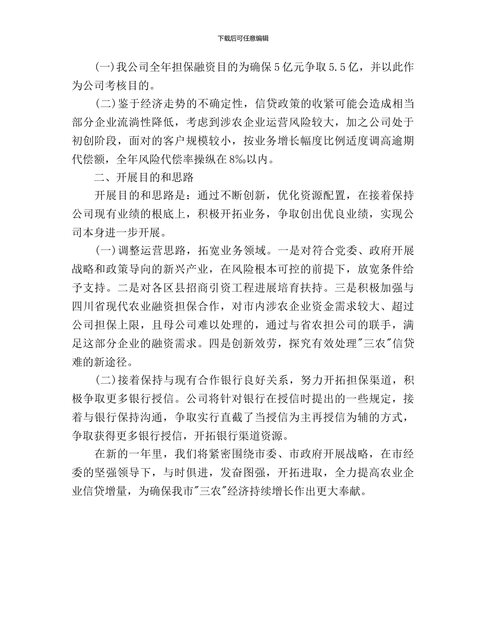 担保企业工作计划_第3页