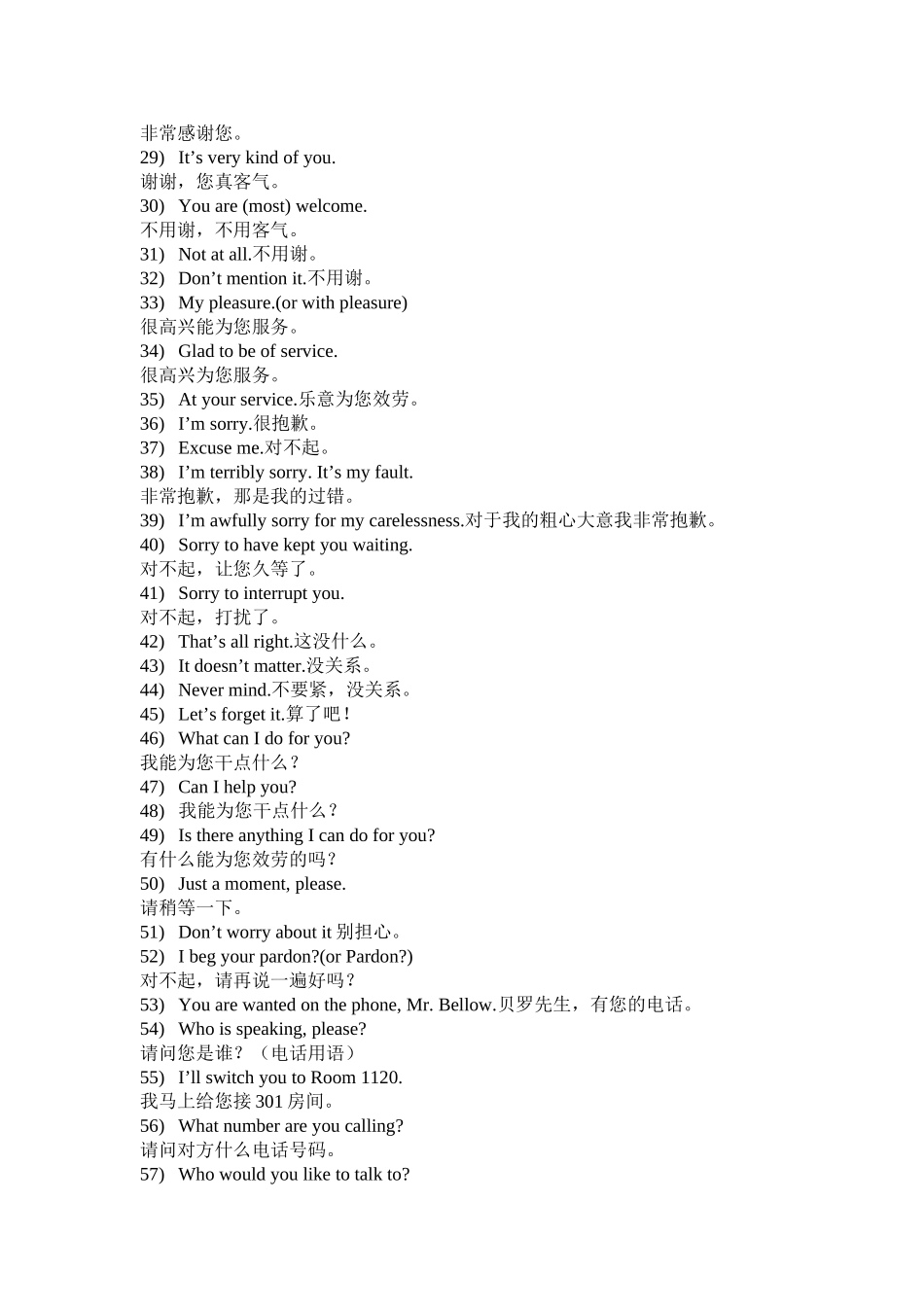 酒店常用英语500句(DOC23页)_第2页