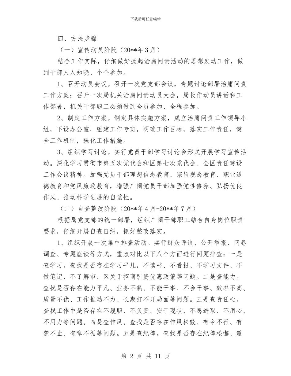 招商局治庸问责工作实施方案与招商引资双月竞赛活动方案汇编_第2页