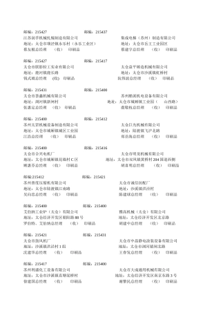 苏州注册资金100万以上的机械类企业文档