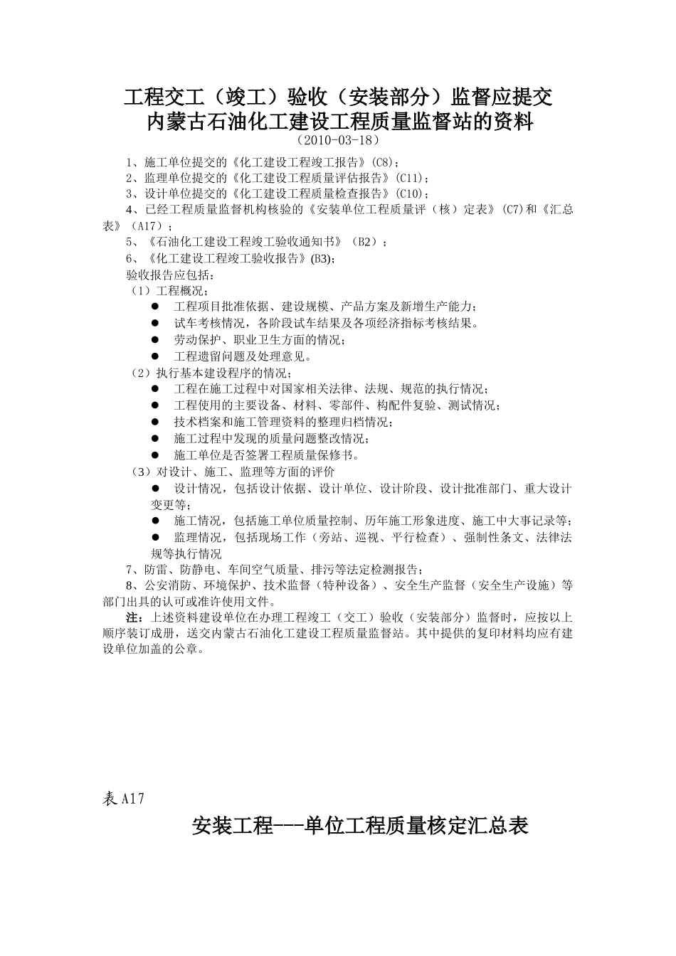 内蒙古石油化工建设工程质量监督站的资料_第1页