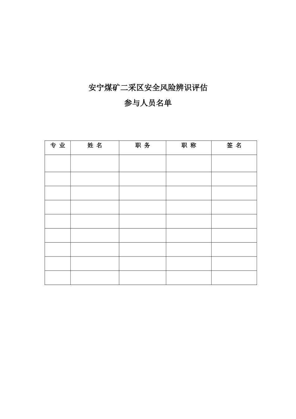 煤矿二采区专项安全风险辨识评估报告_第3页