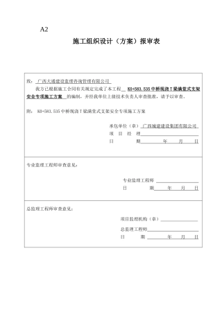 K0“加”583535中桥满堂式支架安全专项施工方案(专家评审通过)