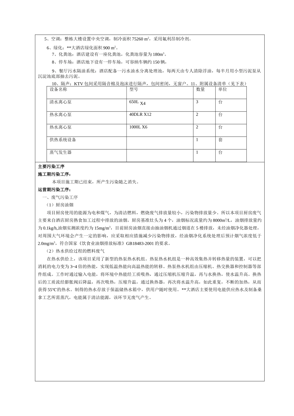 某大酒店环境影响报告书_secret_第3页