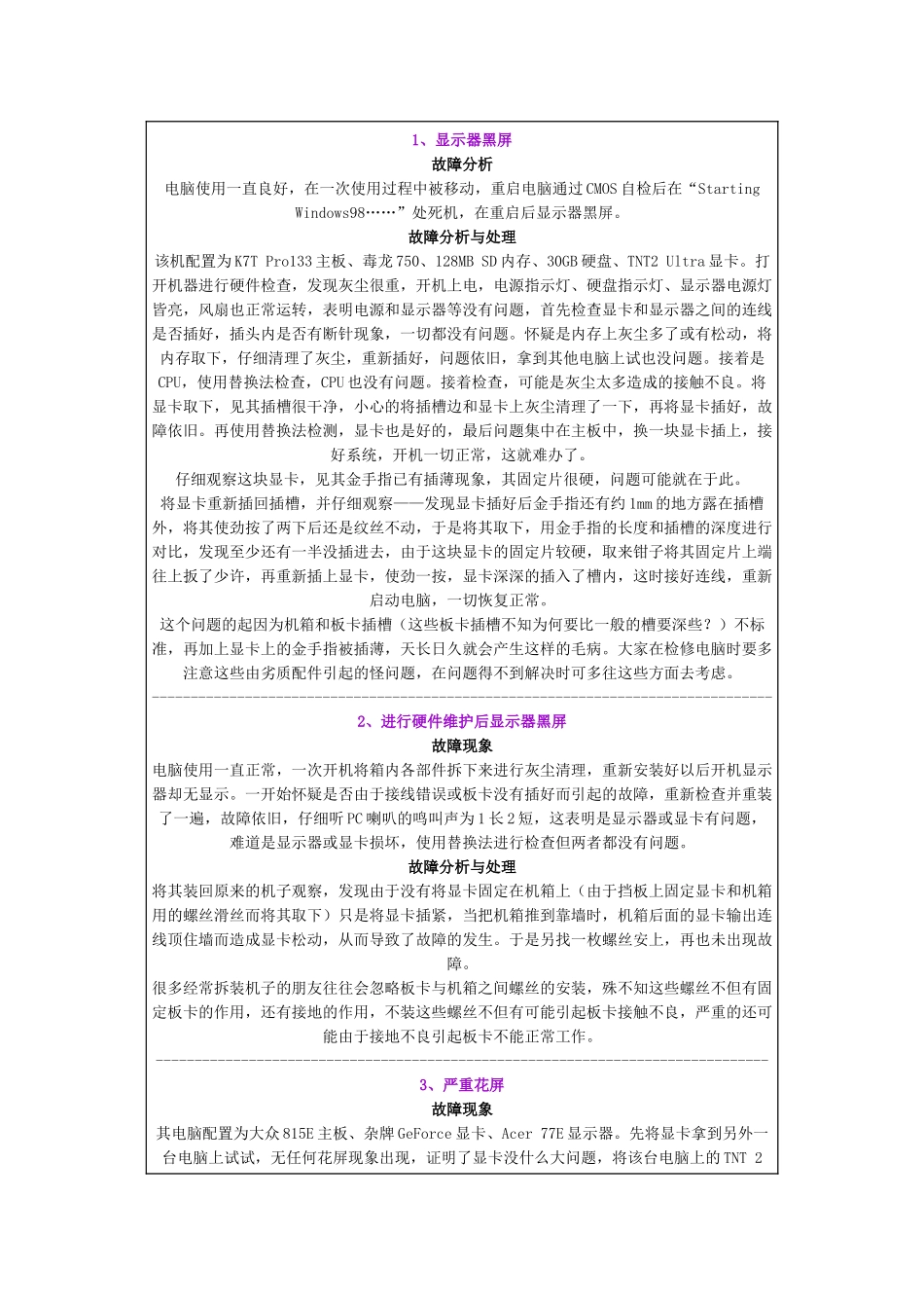 显示器故障与维护手册_第1页