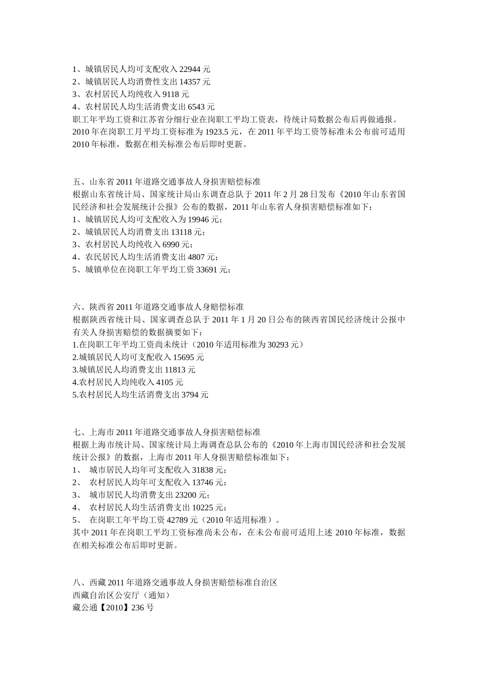 XXXX全国最新交通事故赔偿标准_第2页