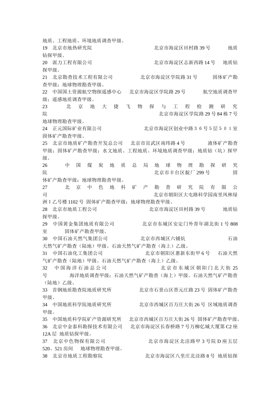 全国地矿甲级单位_第2页