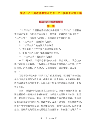 推进三严三实教育整顿与支书三严三实自查材料汇编