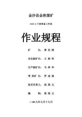 高现元金沙县茶园乡金秋煤矿