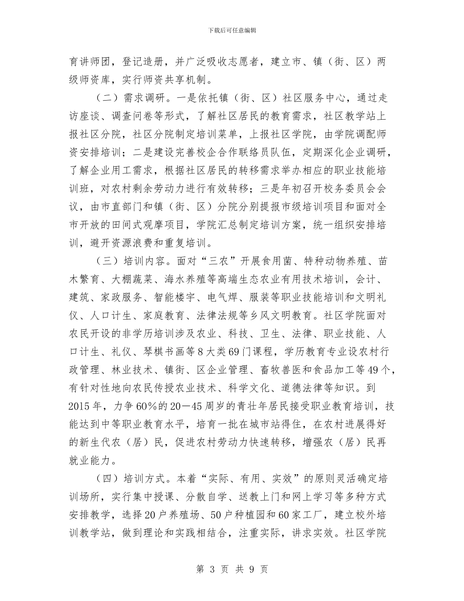 推进社区教育工作意见与推进节能减排_第3页