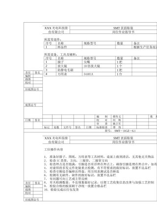 SMT岗位作业指导书（6.验收发货）