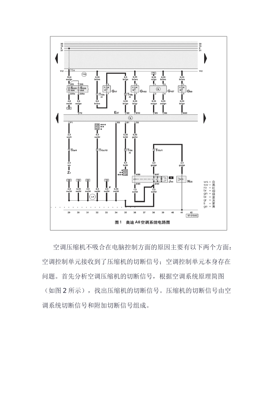 浅谈某汽车A6空调压缩机不工作_第3页