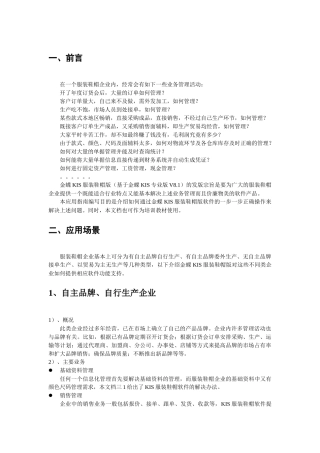 金蝶KIS服装鞋帽版应用指南