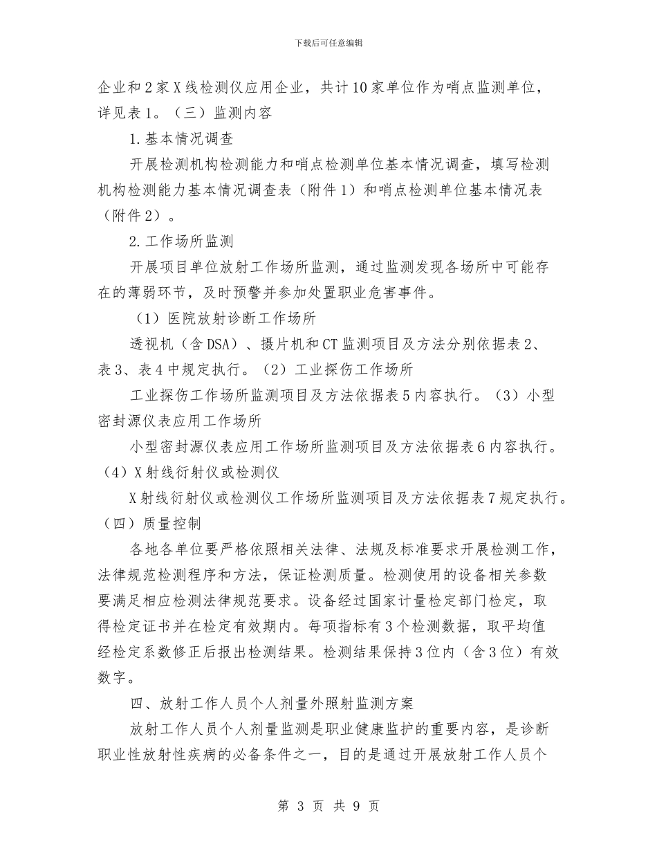 放射性疾病哨点监测工作方案与放飞梦想300字演讲稿汇编_第3页