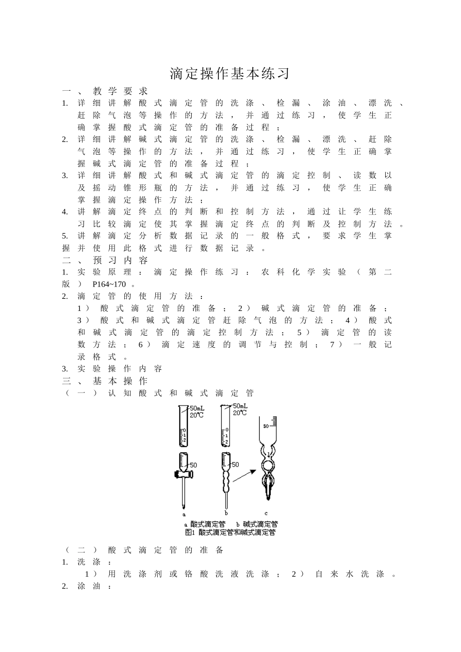 滴定基本练习-山东农业大学_第1页