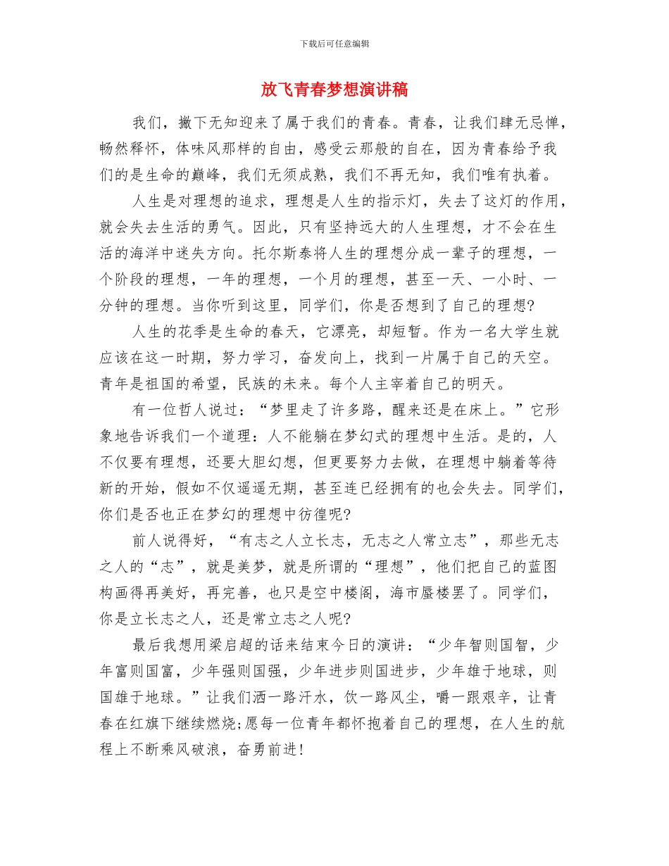 放飞理想演讲稿：当一名为民请命的律师与放飞青春梦想演讲稿汇编_第3页