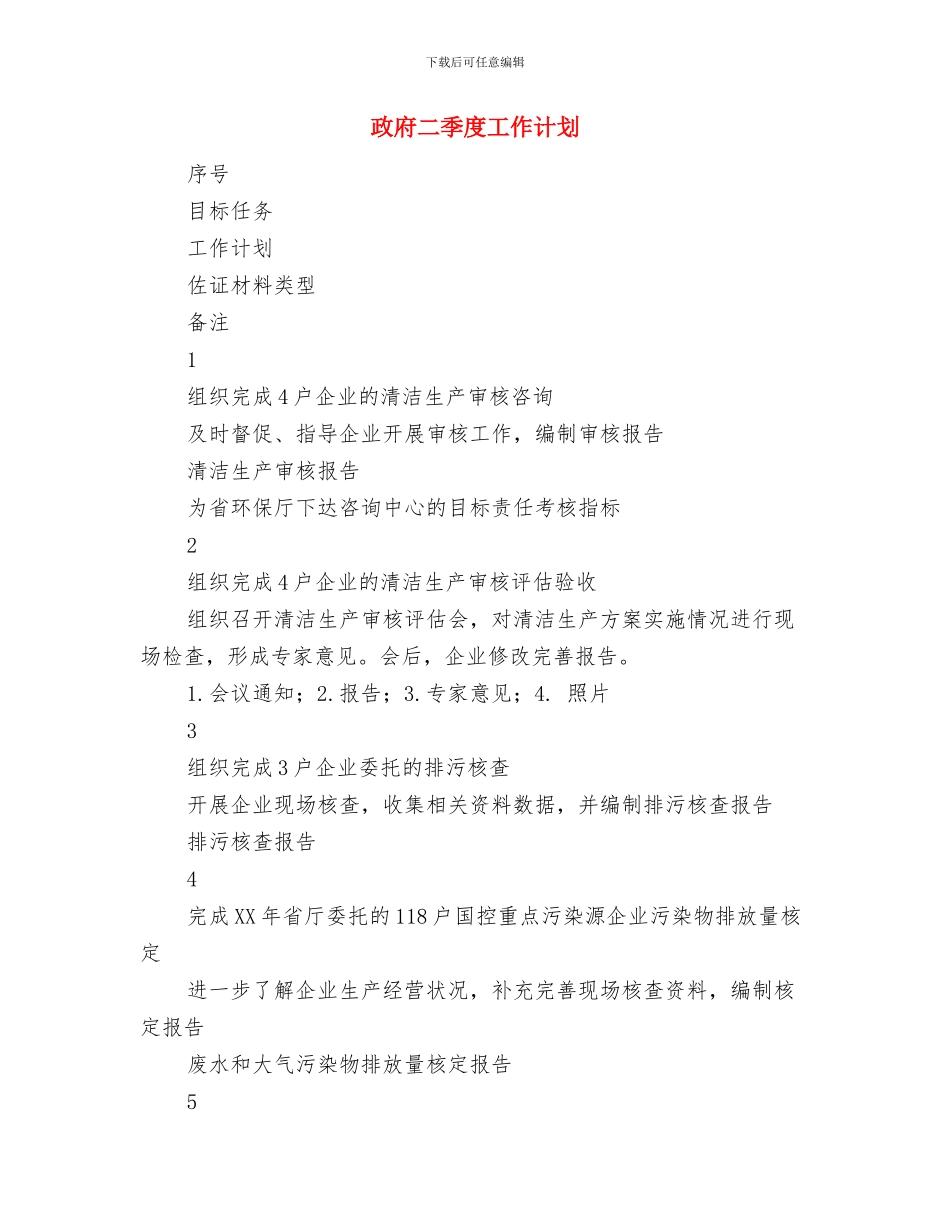 政府2024年度工作计划与政府二季度工作计划汇编_第3页