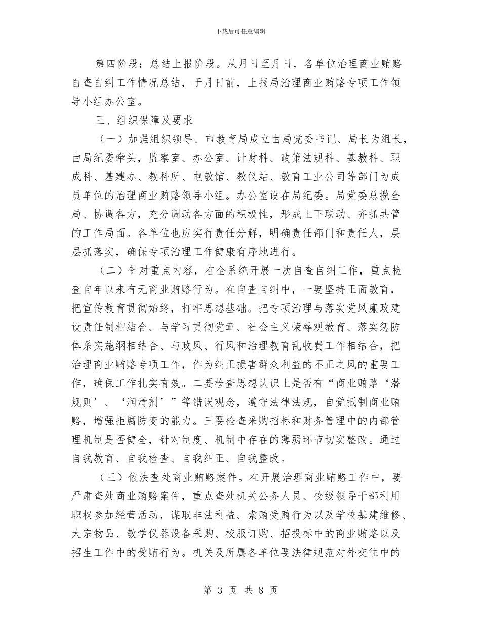 教育系统治理商业贿赂工作方法规划与教育系统督查工作意见汇编_第3页
