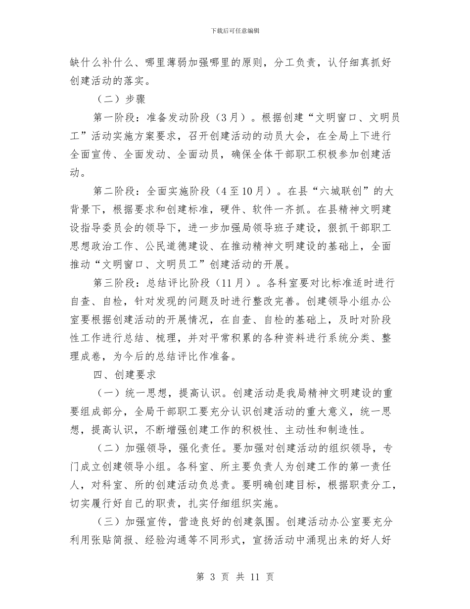 文明窗口文明员工活动创建方案与文物安全突发事件应急预案汇编_第3页
