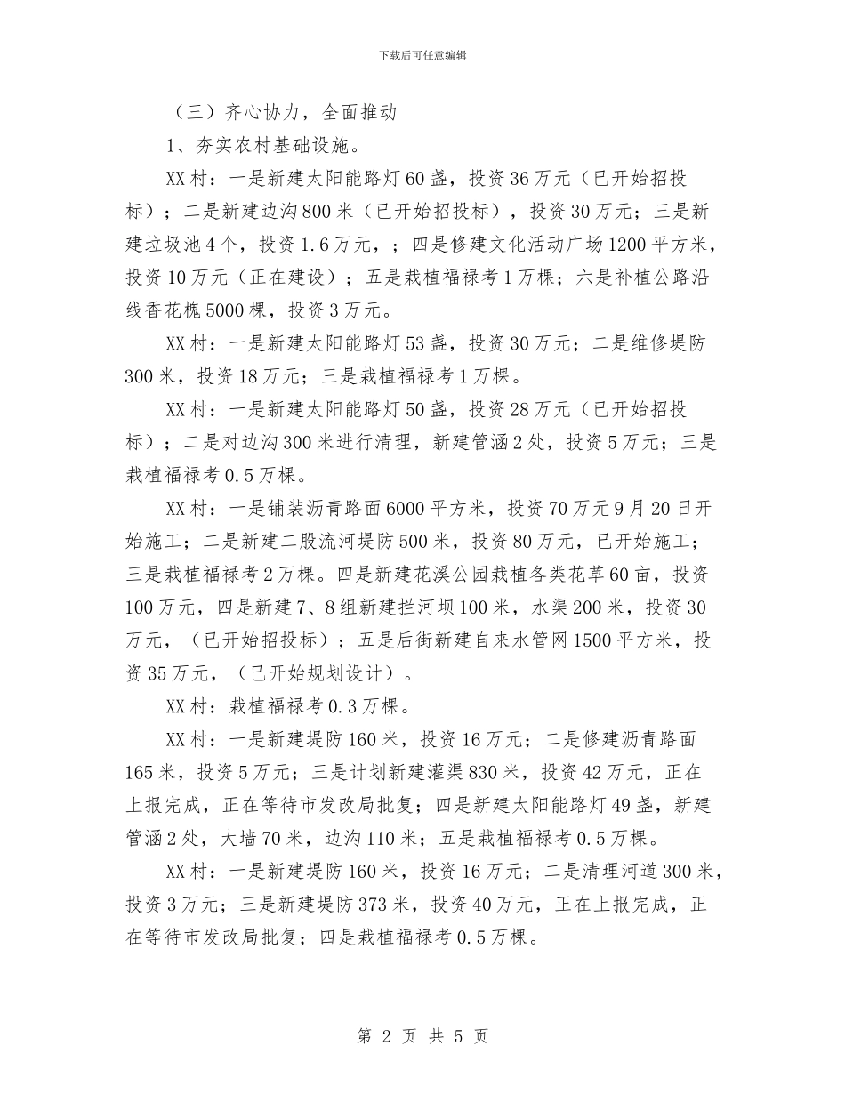 新农村建设暨改善农村人居环境工作总结与新农村建设派出单位工作总结优秀范文汇编_第2页