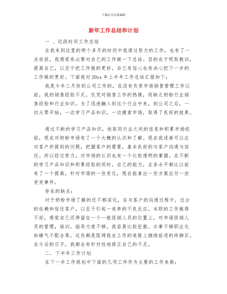 新年工作思路范文与新年工作总结和计划汇编_第3页