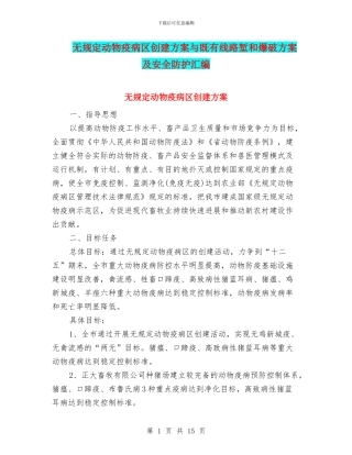 无规定动物疫病区创建方案与既有线路堑和爆破方案及安全防护汇编
