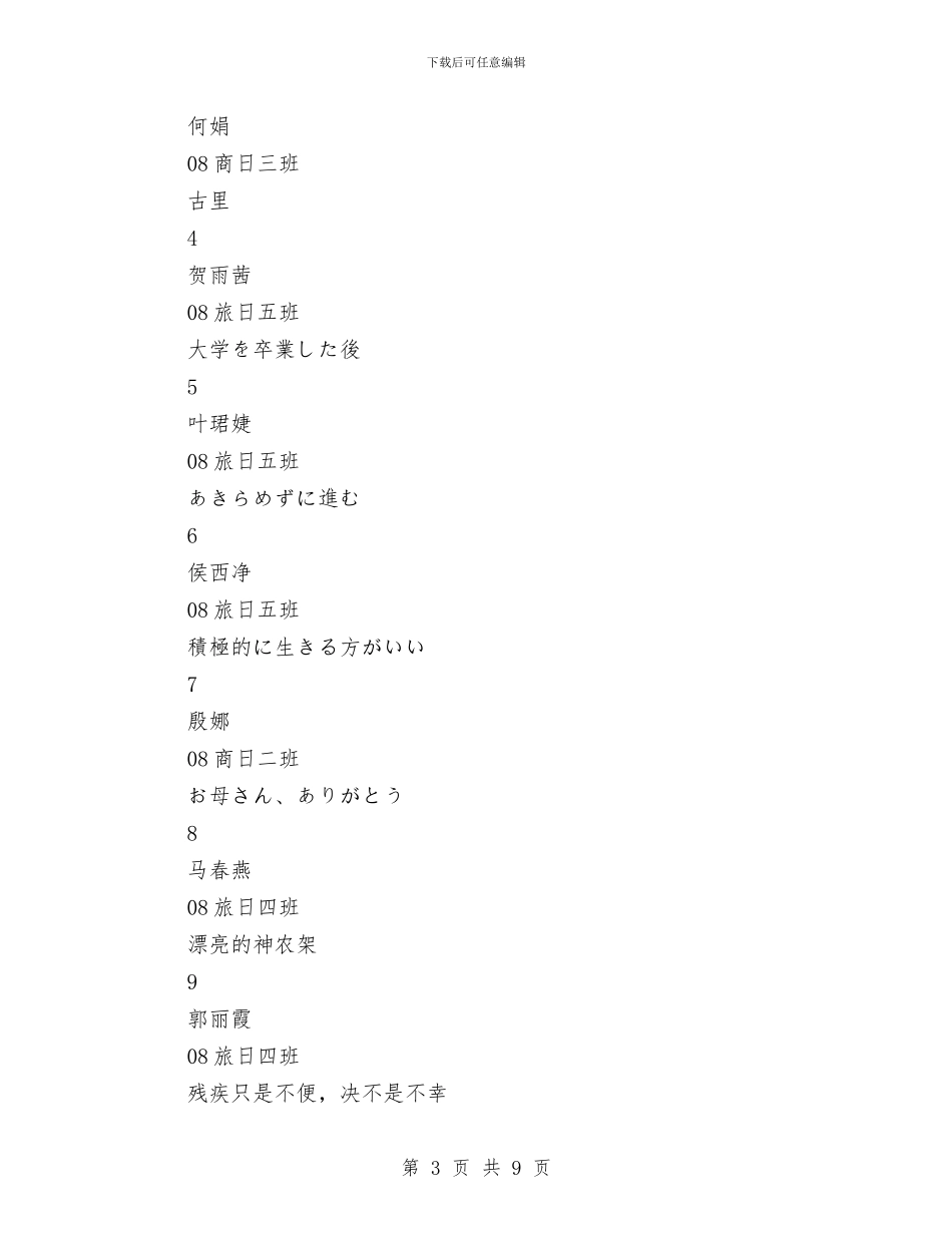 日语演讲比赛活动总结与旧村改造办公室班子述职报告汇编_第3页