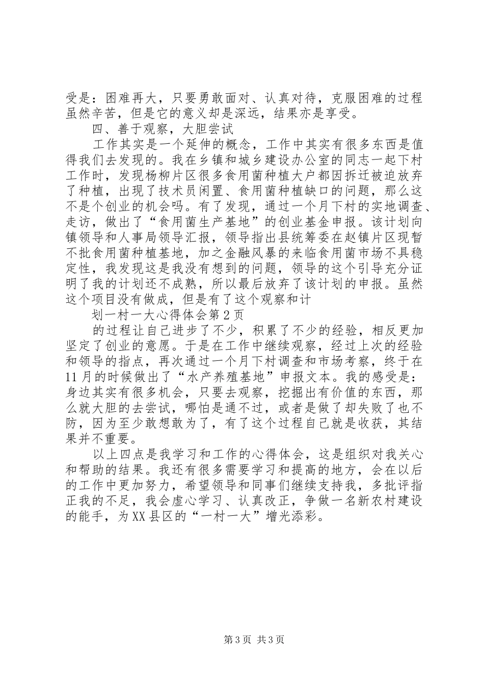 一村一大心得体会_第3页