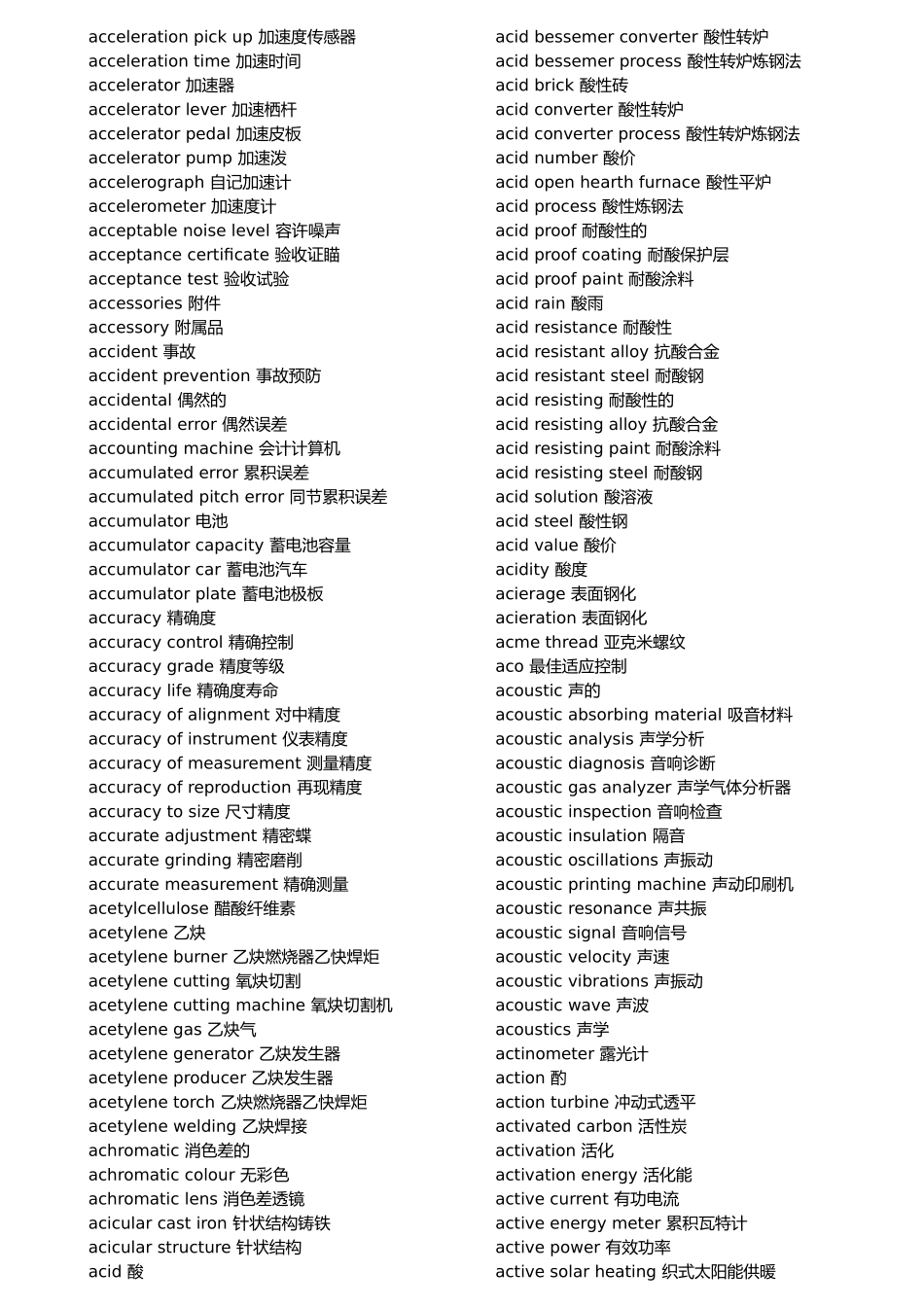 专业机械词汇中英文对照_第2页