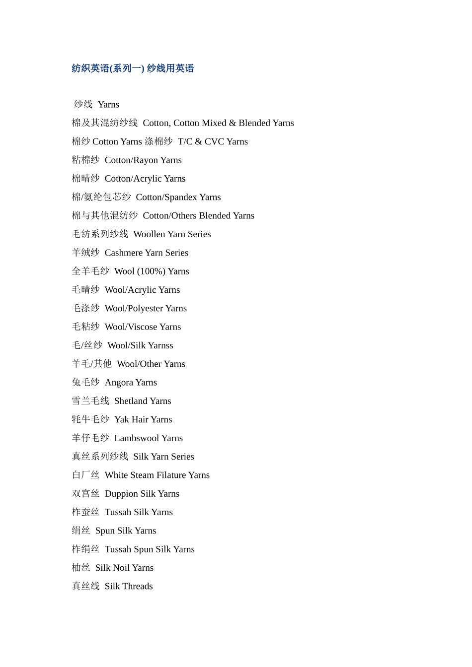 纺织术语中英词汇_第1页