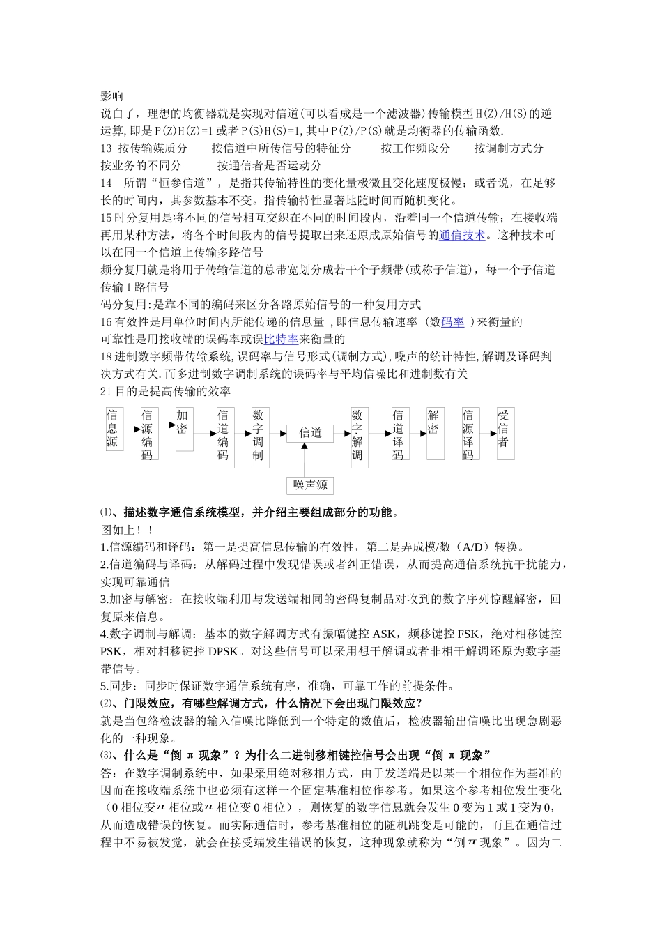 西电考研通信原理简答题_第2页