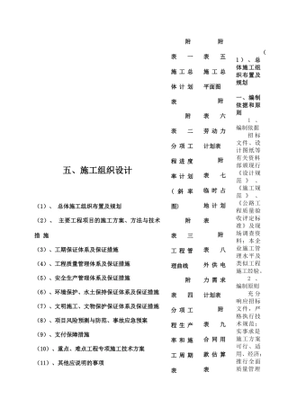 CYXFL标段工程施工组织设计方案
