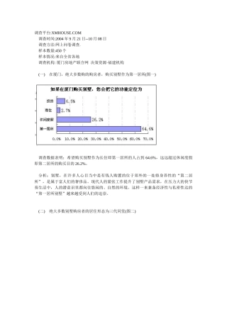 【房地产精品文档】厦门调查：别墅成为第一居所具备条件