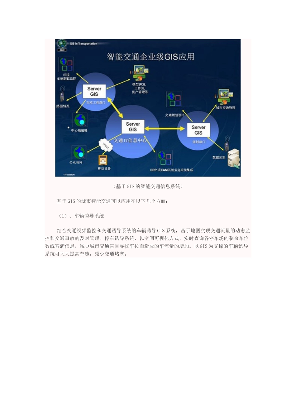ArcGIS智能交通地理信息系统解决方案_第2页