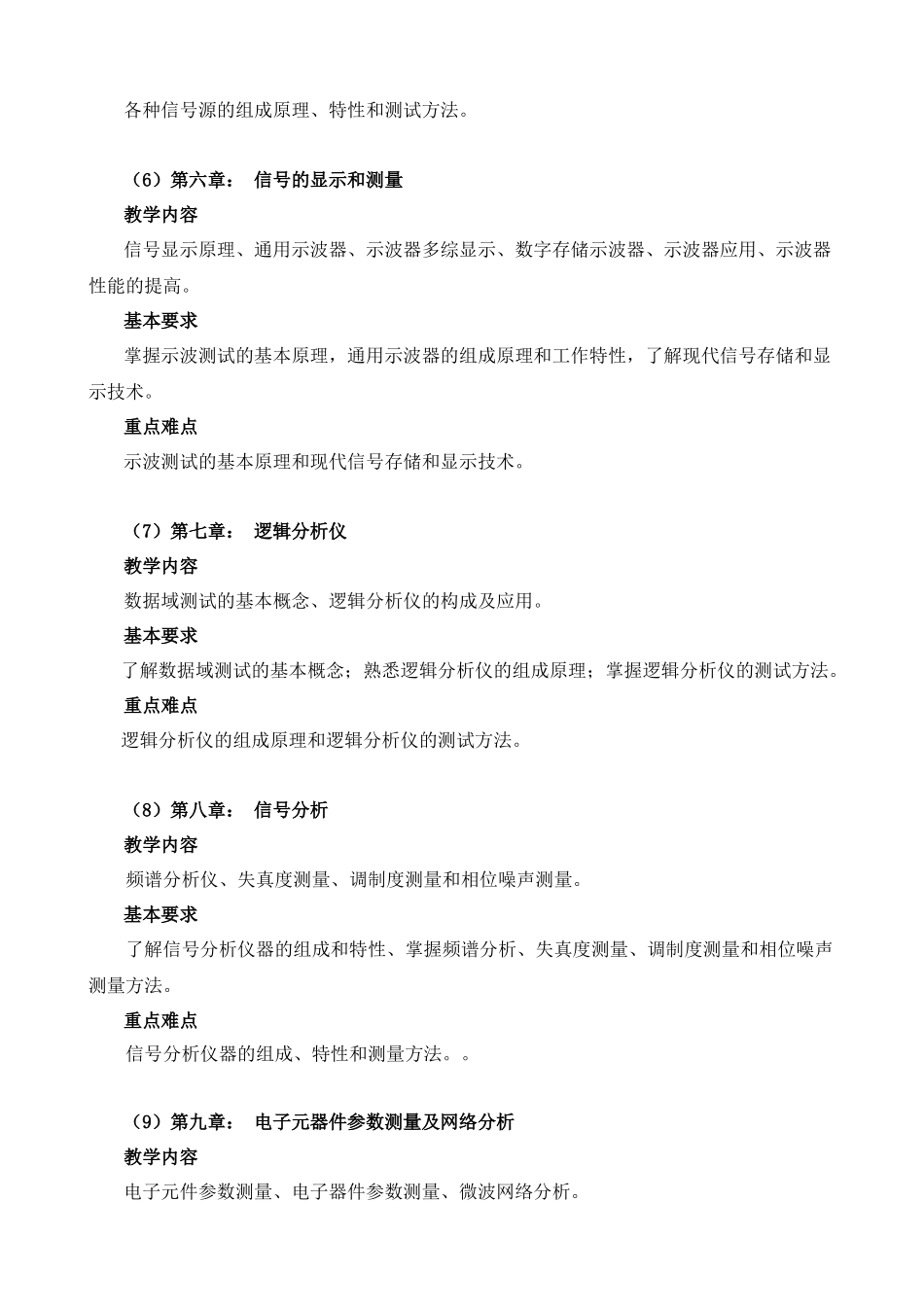 陆绮荣《电子测量与仪器》教学大纲_第3页