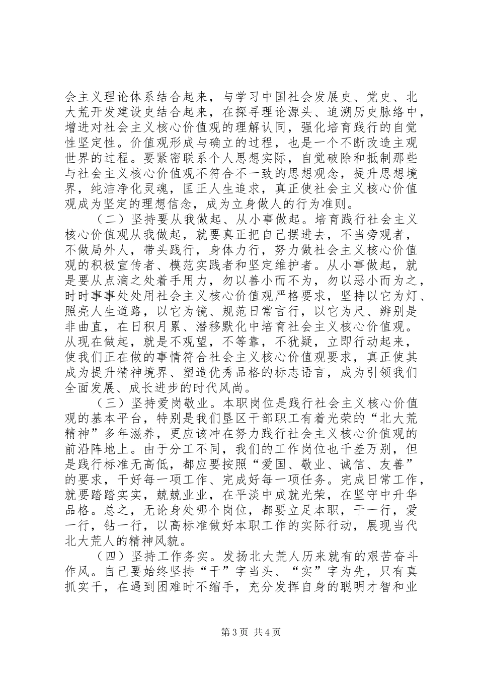 干部职工社会主义核心价值观学习心得_第3页
