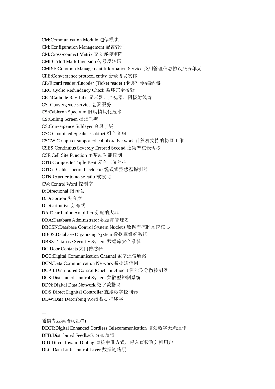 XXXX最新通信专业英语词汇_第3页