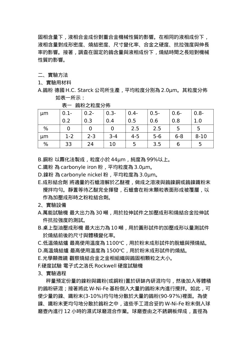 材料与制程因素对烧结重合金机械性质影响之研究_第2页