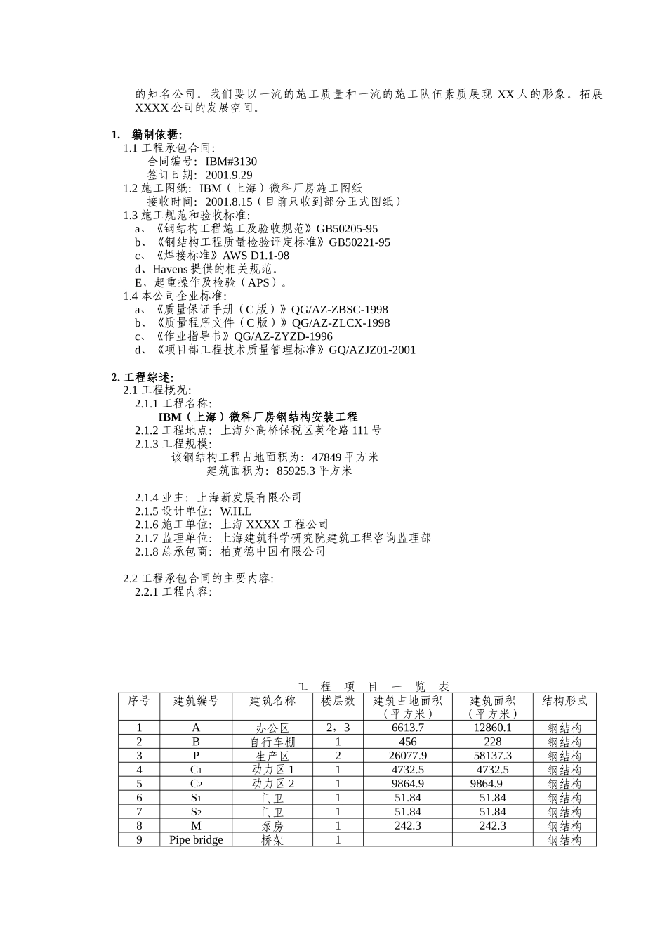 IBM工程钢结构施工组织设计(DOC68页)_第2页