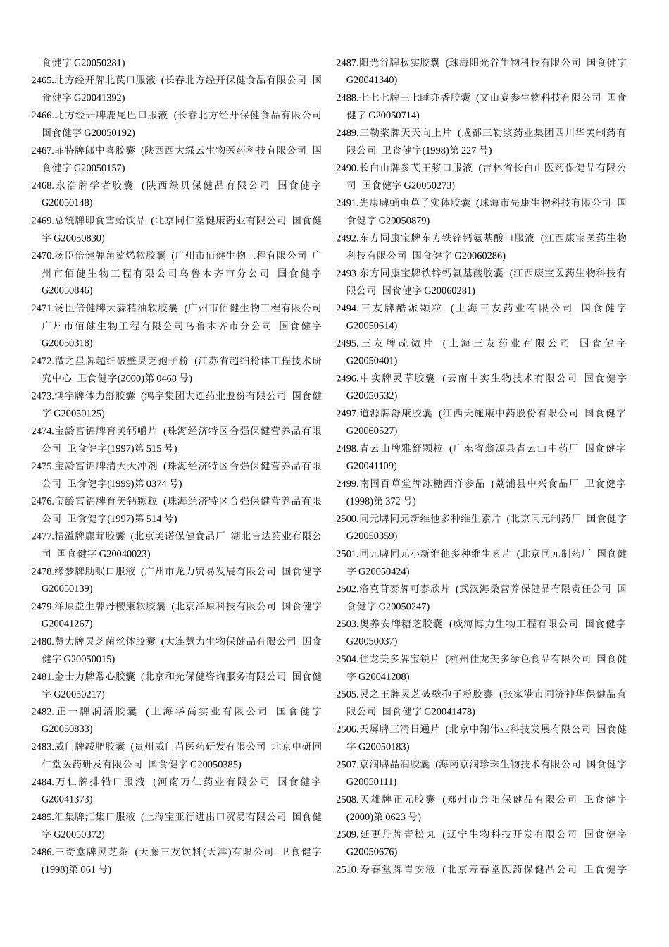 保健食品目录2_第3页