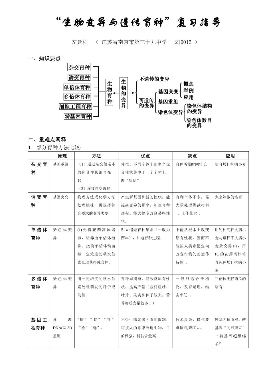 专题九生物变异与生物育种_第1页