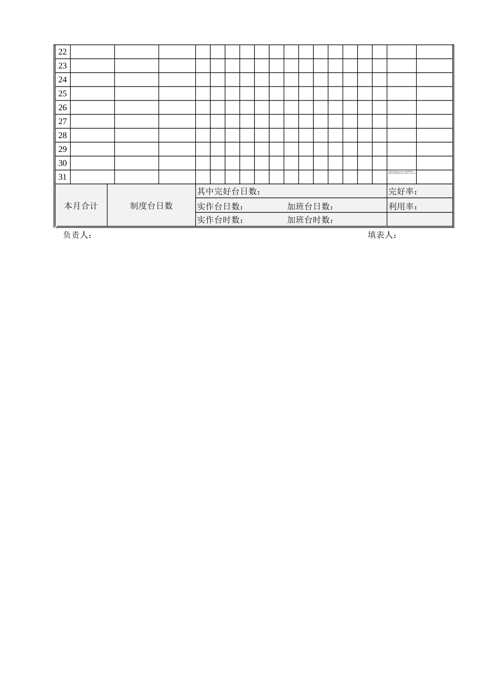 12机械设备运转记录表_第2页
