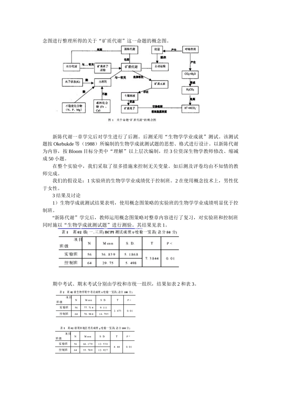 生物学教学中引入概念图策略的实验研究_第2页