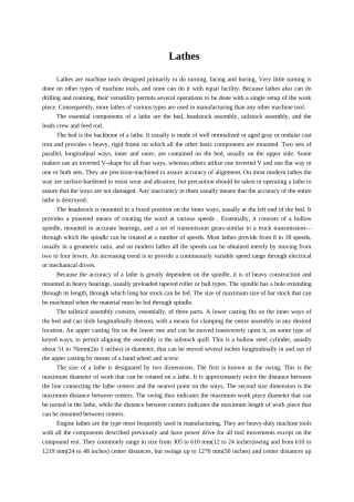 机械类数控车床外文翻译外文文献英文文献车床