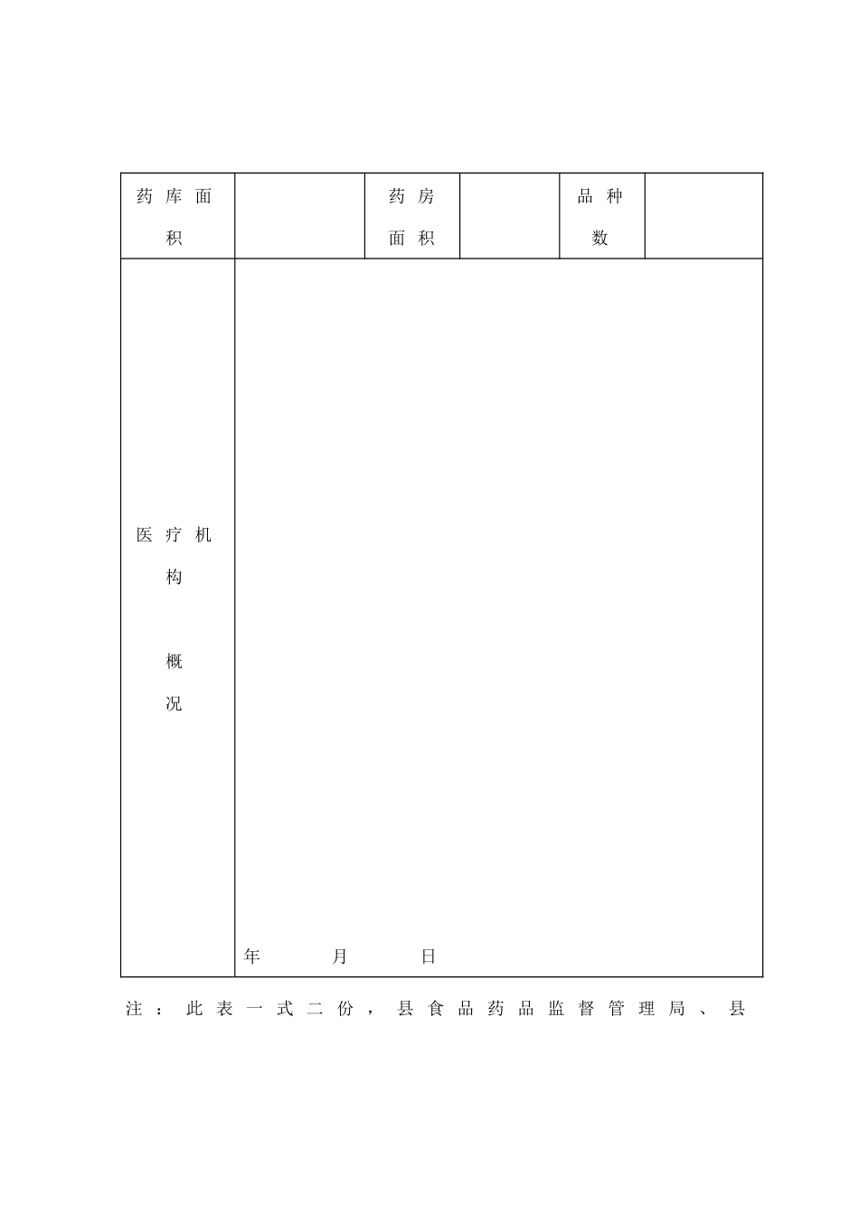 创建医疗机构规范药房申请表_第2页