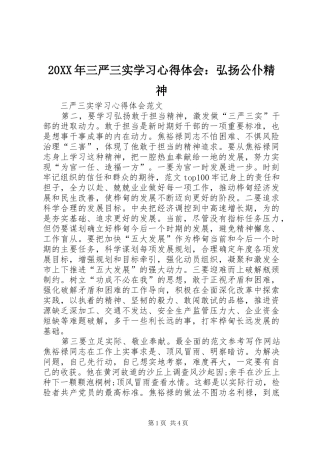 20XX年三严三实学习心得体会：弘扬公仆精神