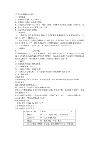 昌万路跨线桥施工组织设计方案(DOC12页)